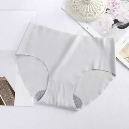 Stylish French Cut Panties Slim Seamless High Waist Soft Nylon Material Underwear's - Light Gray