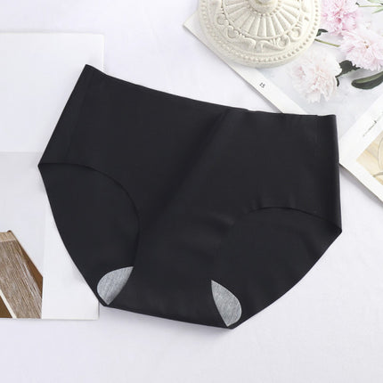 Stylish French Cut Panties Slim Seamless High Waist Soft Nylon Material Underwear's - Black