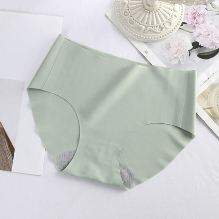 Stylish French Cut Panties Slim Seamless High Waist Soft Nylon Material Underwear's - Green