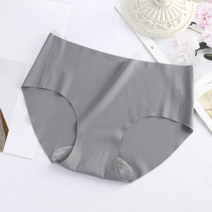 Stylish French Cut Panties Slim Seamless High Waist Soft Nylon Material Underwear's - Gray