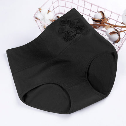 Ultimate Comfort High Waist Soft Breathable Elasticized Innerwear Women's Underwear - Black