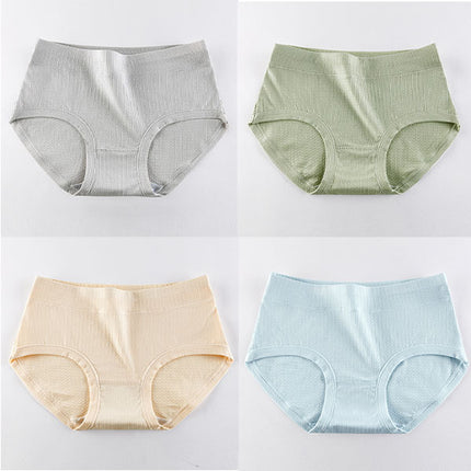 Stay Comfy and Chic with Cotton Blend Elastic Waist Hipster Panties Underwear For Women - Gray