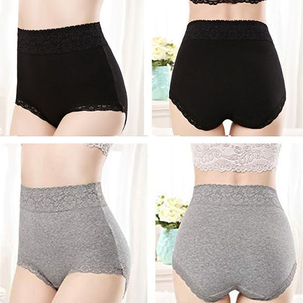 Flawless Lace High Waist Brief Stylish Soft and Comfortable Women's Underwear - Black