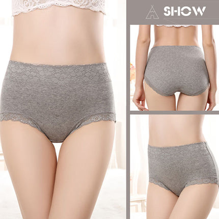 Flawless Lace High Waist Brief Stylish Soft and Comfortable Women's Underwear - Gray