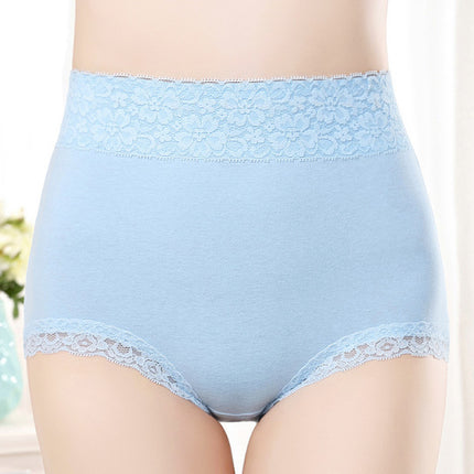 Flawless Lace High Waist Brief Stylish Soft and Comfortable Women's Underwear - Light Blue