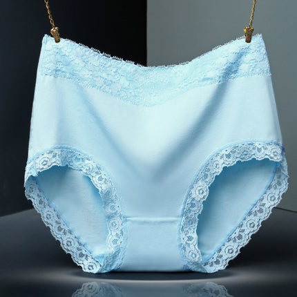 Flawless Lace High Waist Brief Stylish Soft and Comfortable Women's Underwear - Light Blue