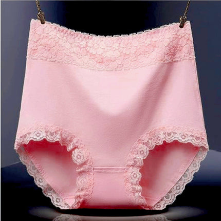 Flawless Lace High Waist Brief Stylish Soft and Comfortable Women's Underwear - Pink