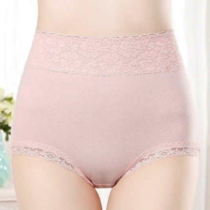 Flawless Lace High Waist Brief Stylish Soft and Comfortable Women's Underwear - Pink