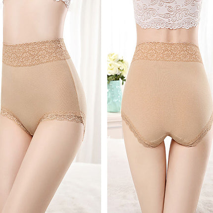 Flawless Lace High Waist Brief Stylish Soft and Comfortable Women's Underwear - Skin