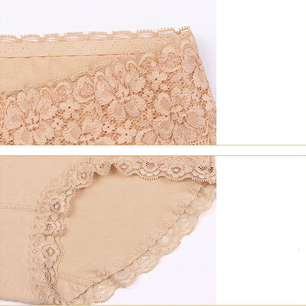 Flawless Lace High Waist Brief Stylish Soft and Comfortable Women's Underwear - Skin