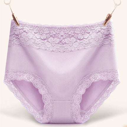 Flawless Lace High Waist Brief Stylish Soft and Comfortable Women's Underwear - Light Purple