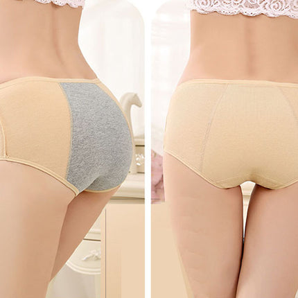 Elegant Lace High Waist Women's Brief Stylish Innerwear Comfortable Cotton Blends Underwear - Apricot