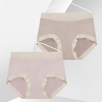 Elastic Waist Two Tone Hipster Panty Women's Innerwear Spandex Underwear's - Apricot