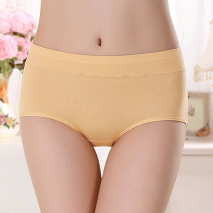 Stylish Hipster Panties Soft Breathable Underwear For Girls Cotton Blends Elastic Fitting Panty - Light Yellow