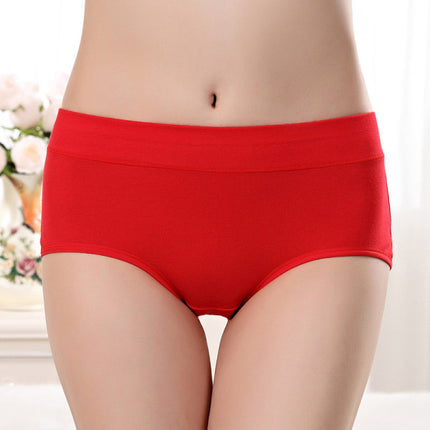 Stylish Hipster Panties Soft Breathable Underwear For Girls Cotton Blends Elastic Fitting Panty - Red