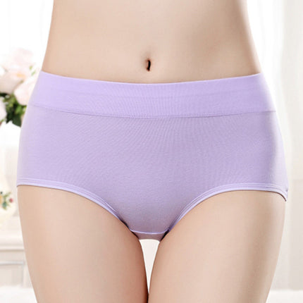 Stylish Hipster Panties Soft Breathable Underwear For Girls Cotton Blends Elastic Fitting Panty - Light Purple