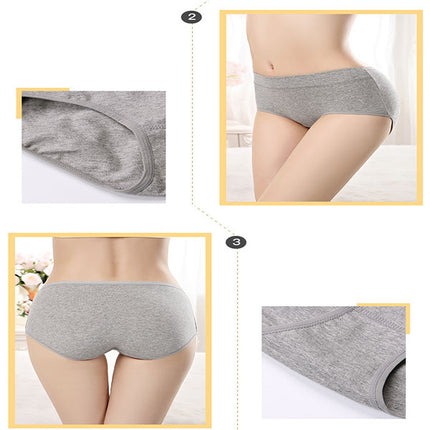 Stylish Hipster Panties Soft Breathable Underwear For Girls Cotton Blends Elastic Fitting Panty - Gray