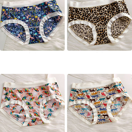 Stylish Animal Print Hipster Panties Soft Breathable Cotton Blend Underwear for Women. Perfect for Summer Fashion