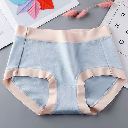 Stylish Cotton Blend Hipsters Comfortable Slim-Fitting Women's Underwear - Sky Blue