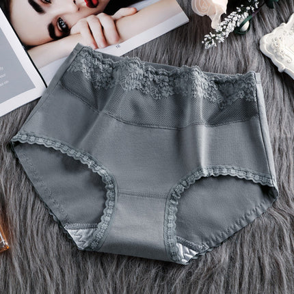 Stylish Gray Lace Hipster Underwear Slim Fit Elastic Waist Thin Fabric Perfect for Casual Fashion!