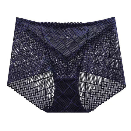 Ultra Chic Black Geometric Print Women\'s Hipster Underwear Stretchable Light Fabric Comfy Fit