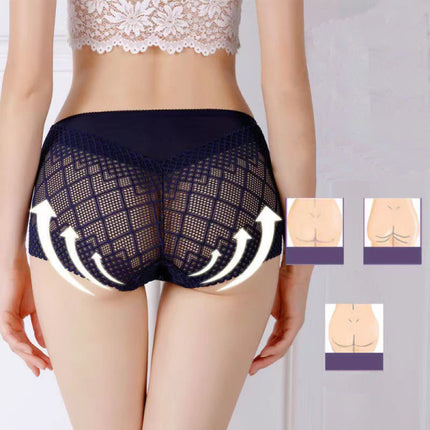 Ultra Chic Black Geometric Print Women\'s Hipster Underwear Stretchable Light Fabric Comfy Fit