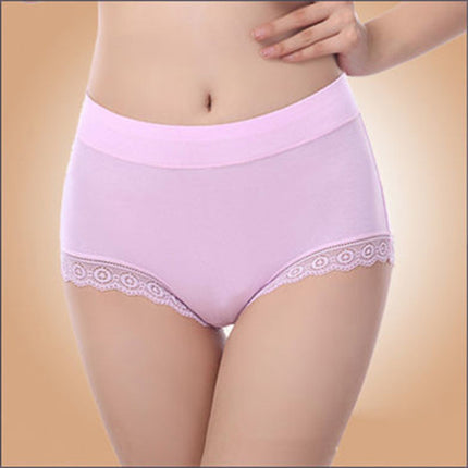 Pretty in Pink Lace Breathable Hipster Underwear for Women Thin Fabric Normal Fit Casual Style Elastic Closure