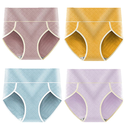 Bold and Trendy Geometric Hipster Underwear for Women Soft Cotton Blends Wide Elastic Waist Blue Ash Shade Perfect Inner Wear for Girls