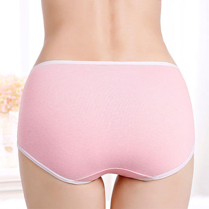 Stylish Pink Cotton Hipsters Soft Stretchable Women\'s Underwear with Elastic Waist