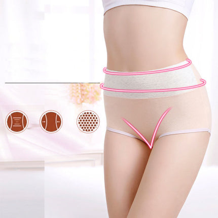 Stylish Elastic Waist Two Tone Cotton Blend Hipster Underwear for Women Soft Fabric Slim Fitted Stretchable Orange