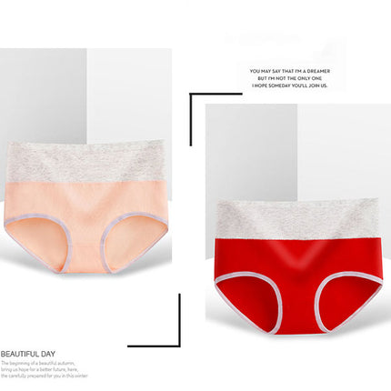 Stylish Red Cotton Blend Hipster Underwear for Women Comfortable Elastic Waist with Normal Fit