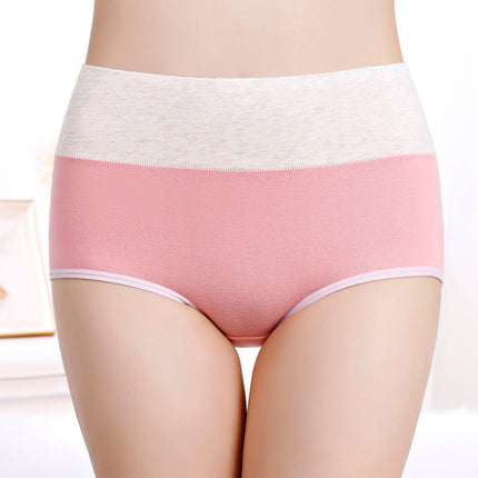 Stylish Gray Pink Elastic Waist Women\'s Hipster Underwear Soft Fabric Slim Fitted Stretchable Cotton Blend Material