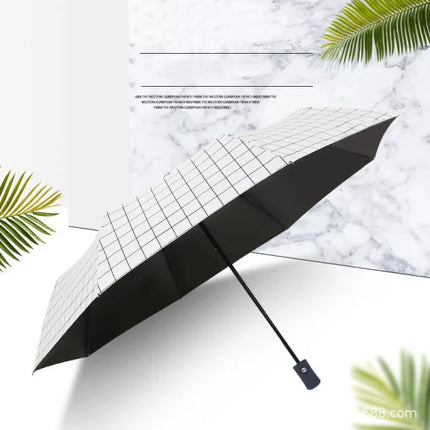 UltraLight Geometric Print Umbrella High Water Resistant Anti Sun &amp; UV Foldable &amp; Easy to Carry with Protective Cover