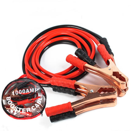 High-Quality 1000 AMP Car Battery Charging Jumper Booster Cables Heavy Duty 2.2 Meters Long Red Plastic Conversion Cable