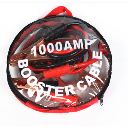 High-Quality 1000 AMP Car Battery Charging Jumper Booster Cables Heavy Duty 2.2 Meters Long Red Plastic Conversion Cable