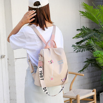 Chic Floral Embroidery Women\'s Travel Backpack Waterproof Multifunctional Wide Capacity Bag Ideal for Outdoor Adventures