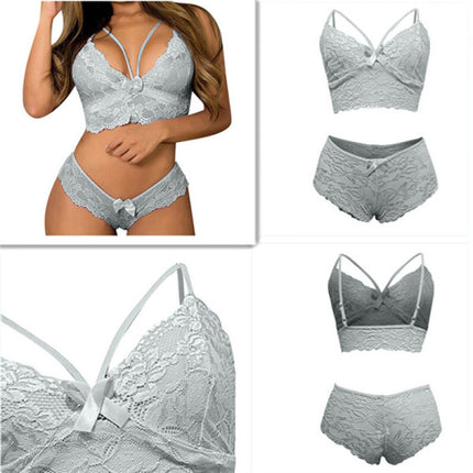 Ultra-Sexy White See Through Lingerie Set Push Up Bra &amp; French Cut Panties | Soft &amp; Elastic | Perfect for Women