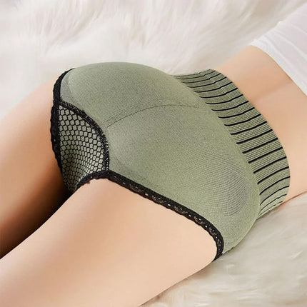 Stylish Lace Hipster Underwear for Women Soft Breathable and Seamless with High Elastic Waist and Green Color