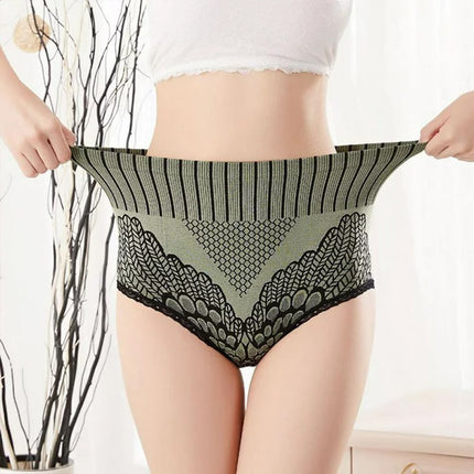 Stylish Lace Hipster Underwear for Women Soft Breathable and Seamless with High Elastic Waist and Green Color