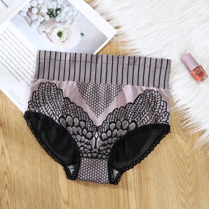 Stylish Lace Hipsters Soft Comfortable Seamless Women\'s Underwear for a Slim Casual Fit High Elastic Waist Black Nylon