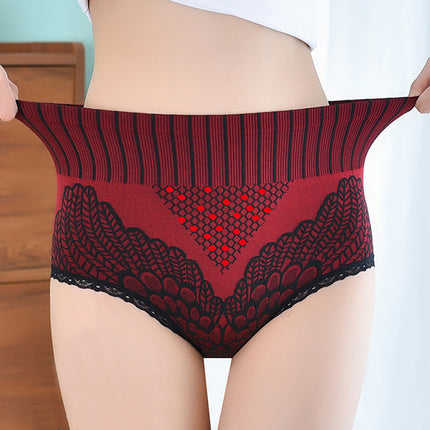 Stylish Lace Hipster Underwear Comfortable Breathable Seamless. High Elastic Waist. Perfect for Casual Occasions. Red Nylon Material. Exclusive for Women.