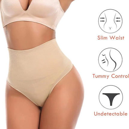 Flawless Figure Smooth Shape High Waist Control Brief for Women Cotton Blend Slim Fit Skin Shade Elastic Closure