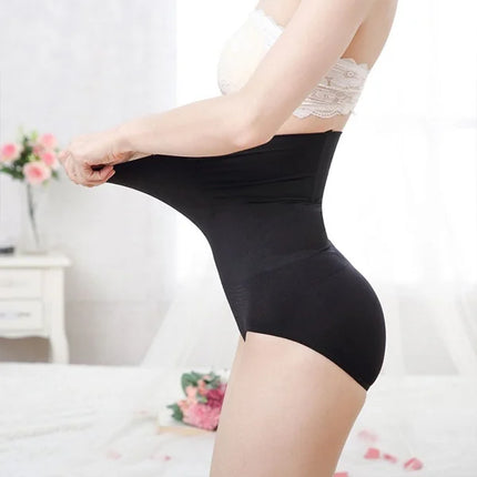 Flawless Silhouette High Waist Tummy Control Body Shaper Slimming Corset for Women Elastic Fit Black Spandex & Nylon Lingerie