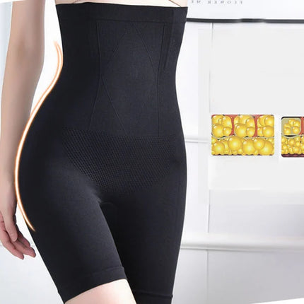 Sculpt your curves with our High Waist Black Body Shaper Flattering Tummy Control Slimming Fit Waist Trainer Underwear for Women!