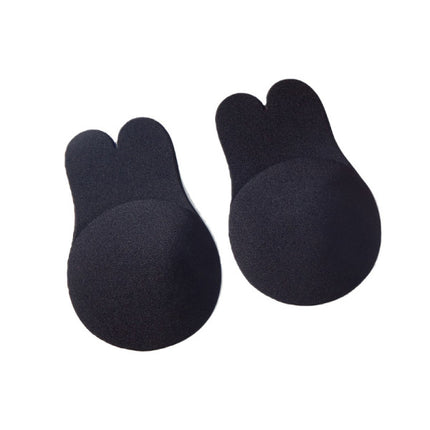 Flawless Comfort in Black Waterproof Ultra-Thin Silicone Nipple Cover Bra Pads Stay Confident &amp; Secure with 1 Pair of Invisible Adhesive Chest Pads!