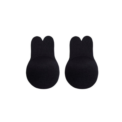 Flawless Comfort in Black Waterproof Ultra-Thin Silicone Nipple Cover Bra Pads Stay Confident &amp; Secure with 1 Pair of Invisible Adhesive Chest Pads!