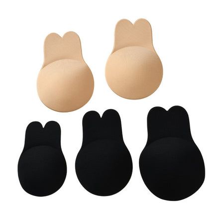 Flawless Comfort in Black Waterproof Ultra-Thin Silicone Nipple Cover Bra Pads Stay Confident &amp; Secure with 1 Pair of Invisible Adhesive Chest Pads!