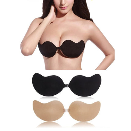 Girls Wear Reusable Silicone Bra Self-adhesive Strapless Sticky Bra Backless Invisible Push-up Bras For Women