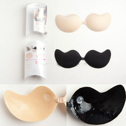 Girls Wear Reusable Silicone Bra Self-adhesive Strapless Sticky Bra Backless Invisible Push-up Bras For Women