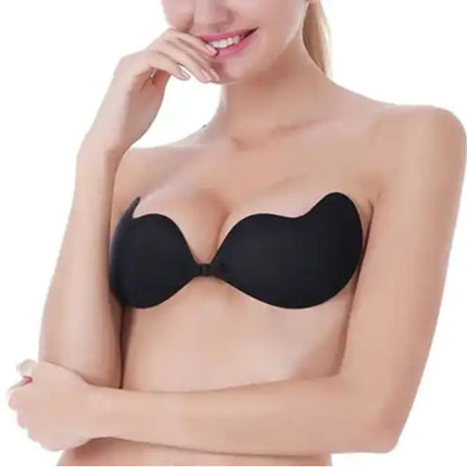 Girls Wear Reusable Silicone Bra Self-adhesive Strapless Sticky Bra Backless Invisible Push-up Bras For Women